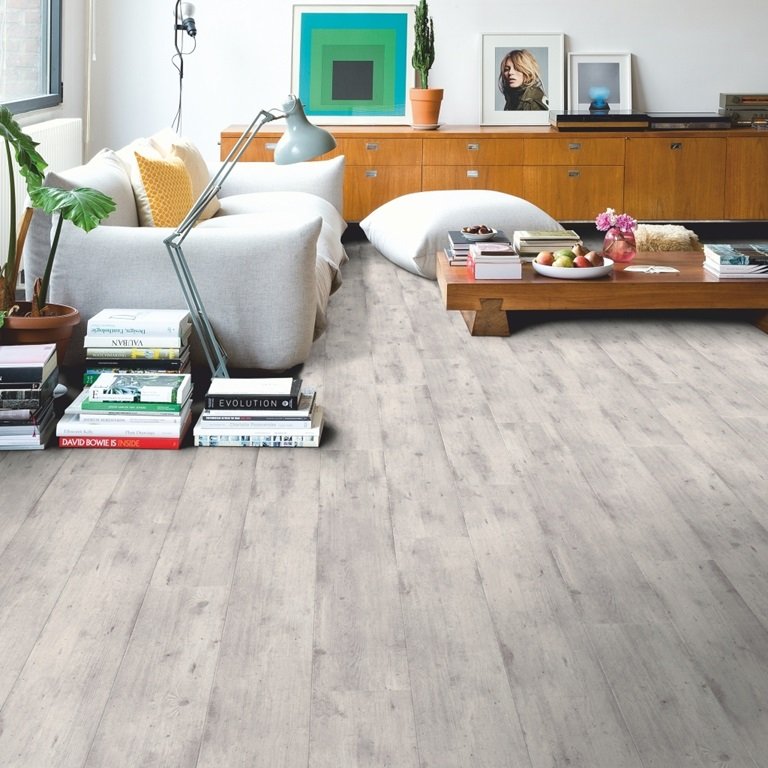 Cemento grigio chiaro laminato quick step