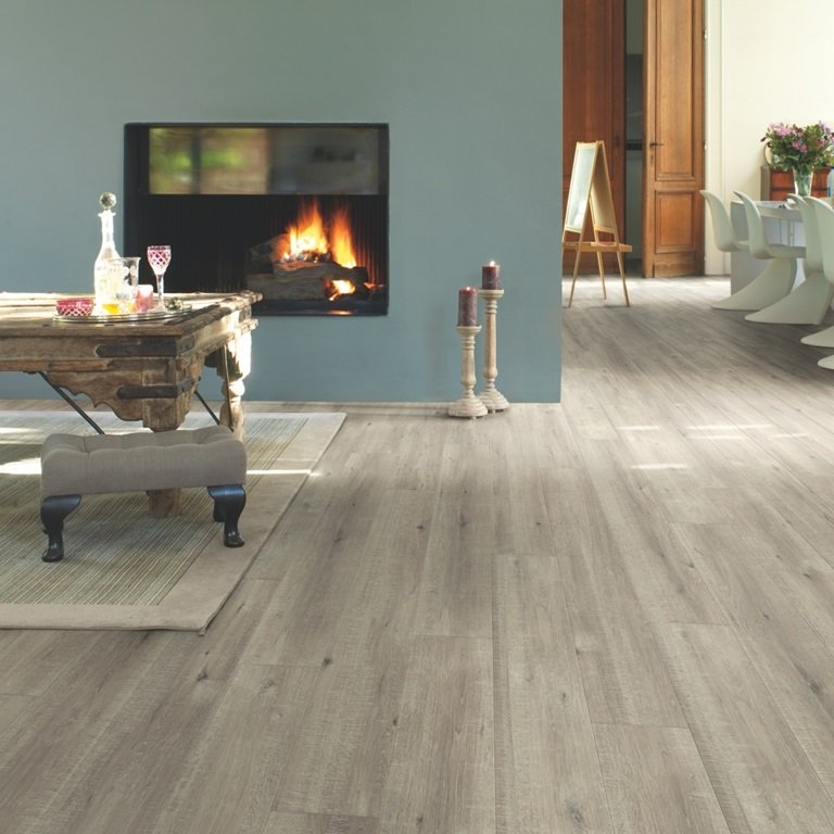 Rovere grigio taglio sega laminato quick step